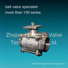 3PC Stainless Steel Ball Valve with Direct Mount Pad